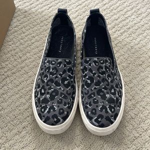 Sanctuary Dreamer Slip On Sneakers Camo Black and Gray 8.5